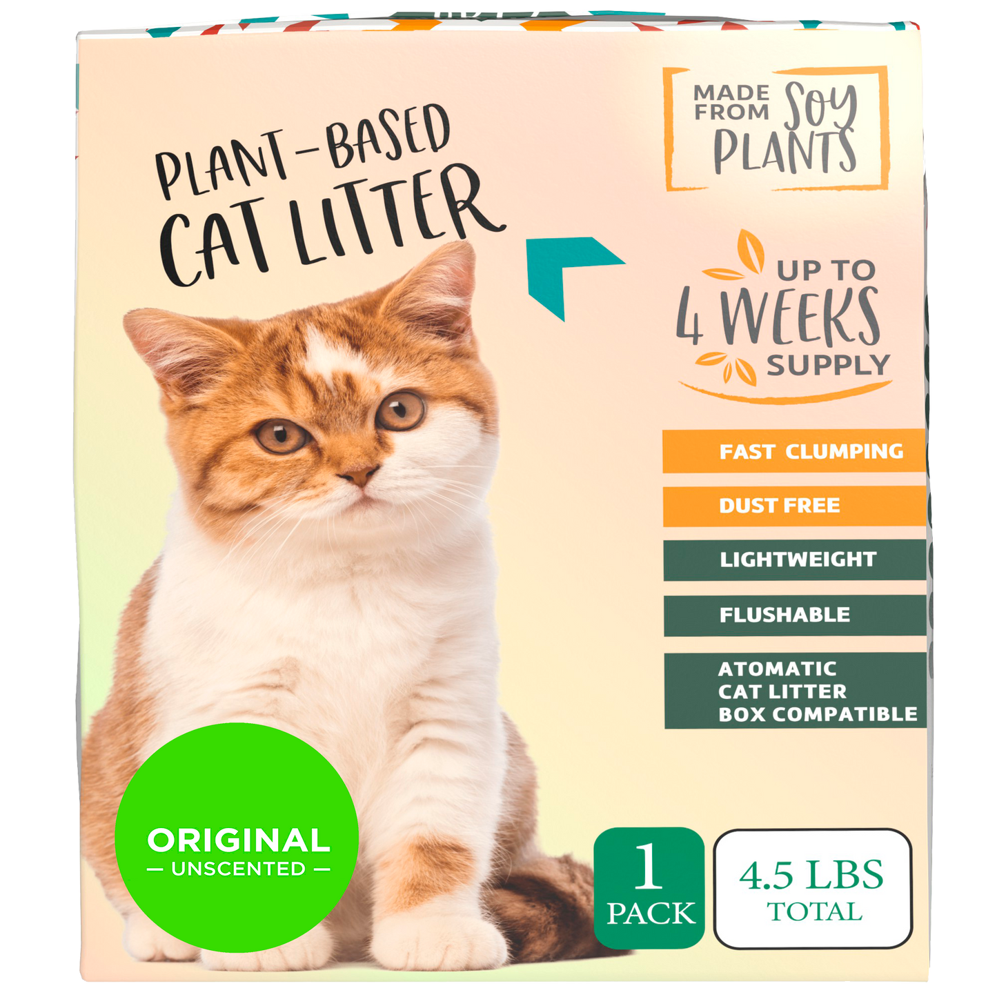Granular Tofu Cat Litter for Automatic Self-Cleaning Litter Boxes, Clumping, 99% Dust Free, Lightweight and Flushable