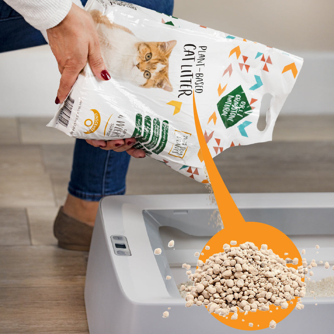 Granular Tofu Cat Litter for Automatic Self-Cleaning Litter Boxes, Clumping, 99% Dust Free, Lightweight and Flushable